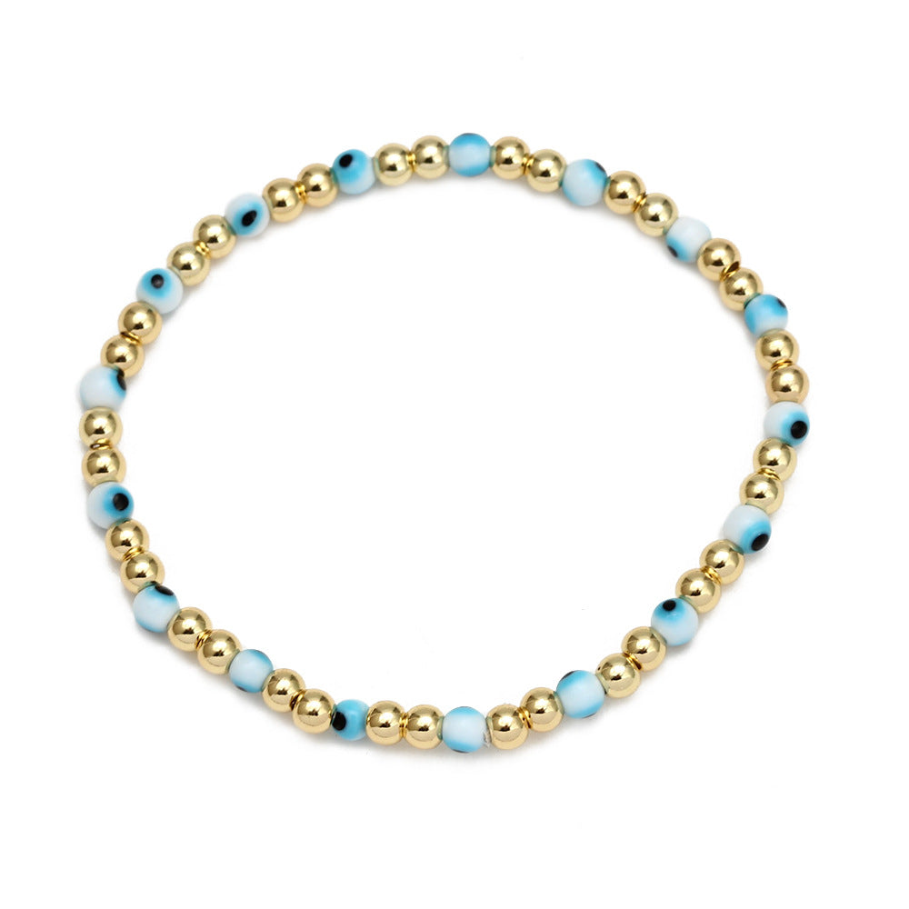 Conjunto de Pulseras con Cuentas de Ojo para Mujer