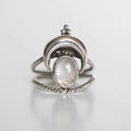 🌙 Anillo Boho Retro Creativo Piedra Luna ✨