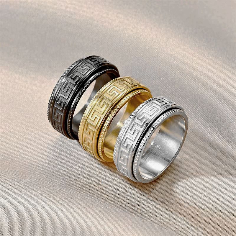 🔄 Anillo Giratorio Antiestrés de Acero Titanio ✨