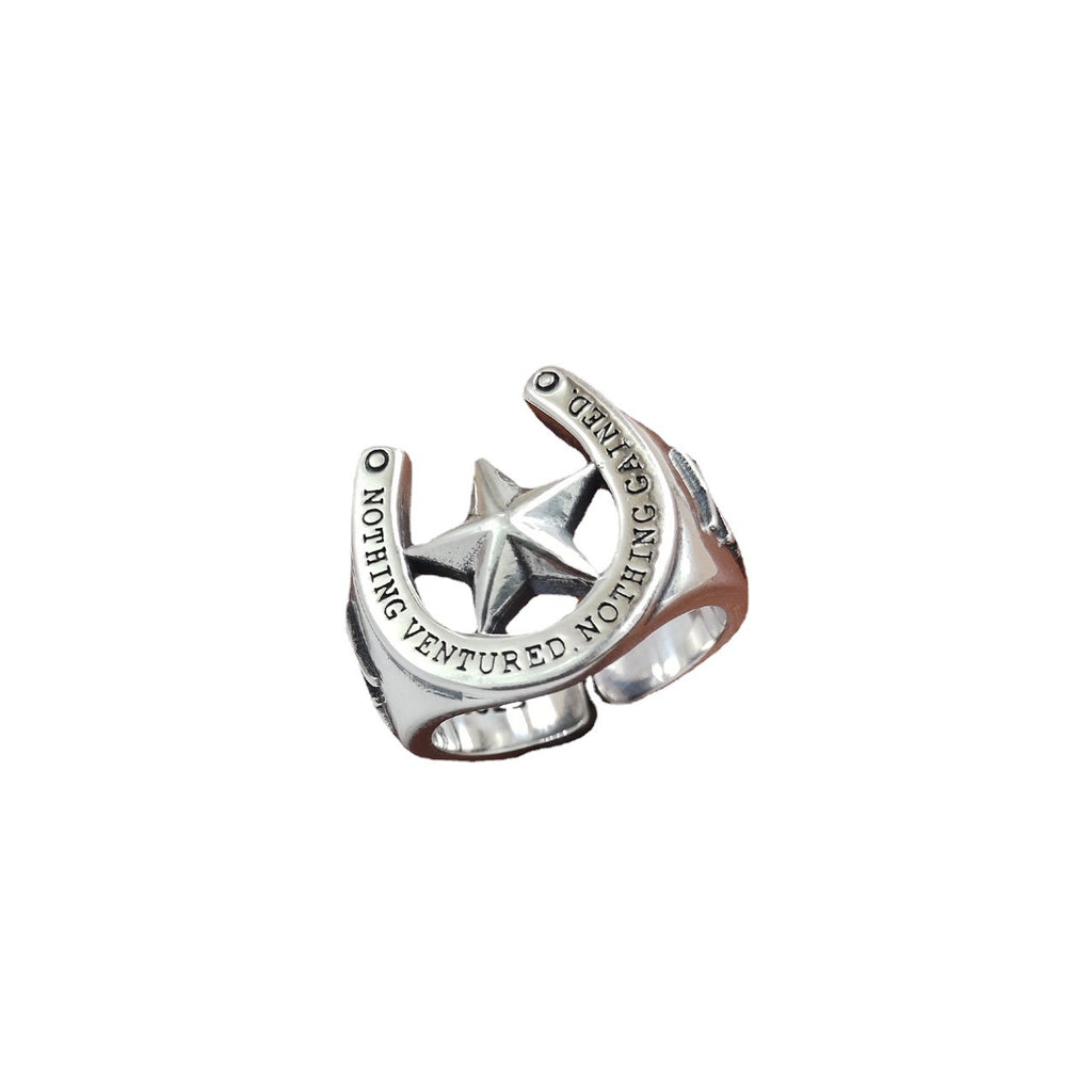 ⭐ Anillo Pentagrama de Plata de Ley S925 ✨