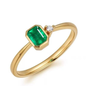 💚 Anillo Esmeralda Diamante para Mujer ✨