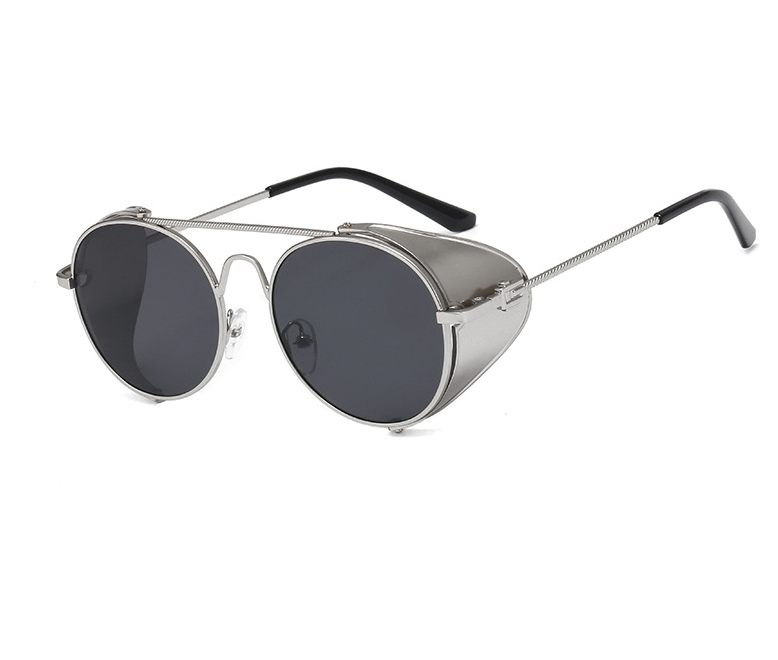 Gafas de Sol Redondas Estilo Steampunk Clásicas para Hombres y Mujeres
