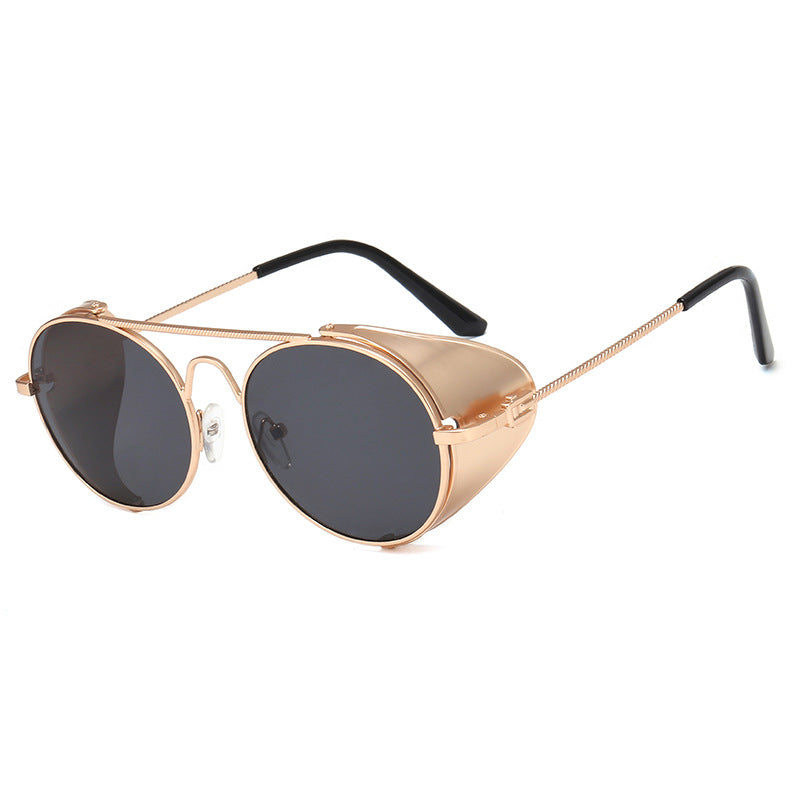 Gafas de Sol Redondas Estilo Steampunk Clásicas para Hombres y Mujeres