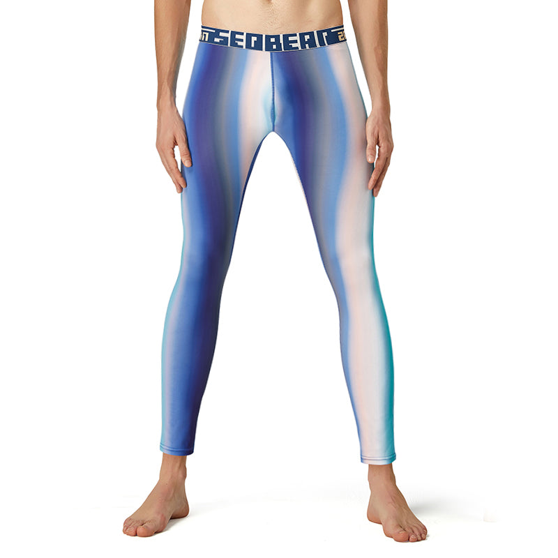 Mallas térmicas ajustadas para hombre de otoño e invierno y pantalones para dormir.