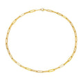 Collar Minimalista de Cruz en Acero Inoxidable Chapado en Oro