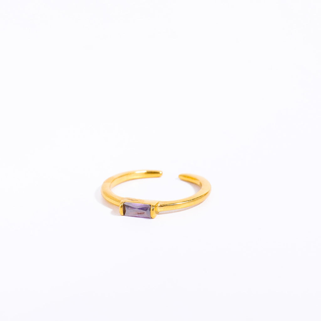 💎 Anillo Piedra de Nacimiento Chapado en Oro 18K ✨