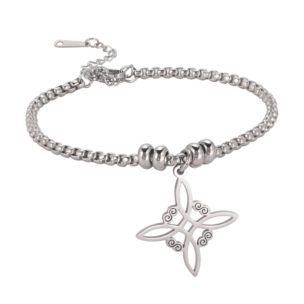 ⛓️ Pulsera de Acero Inoxidable con Patrón Rizado Continuo ✨