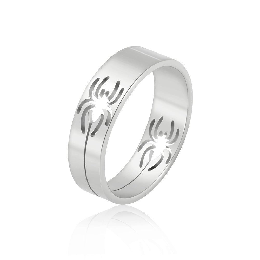 Anillo Hollow Spider de Acero Inoxidable para Hombre y Mujer