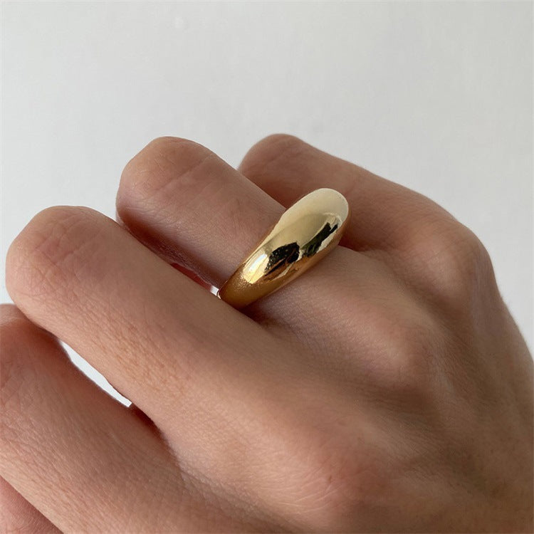 💍 Anillo Simple de Acero Inoxidable Estilo Europeo y Americano ✨