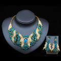 Conjunto de Collar y Pendientes con Cristales para Mujer