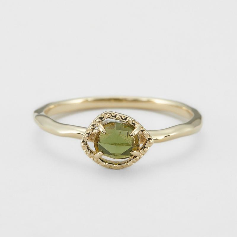 💚 Anillo de Peridoto Imitación Estilo Japonés ✨