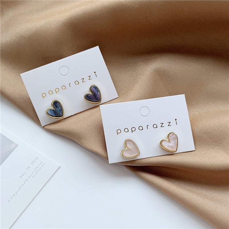 Pendientes Acrílicos Dulces con Forma de Corazón para Uso Diario