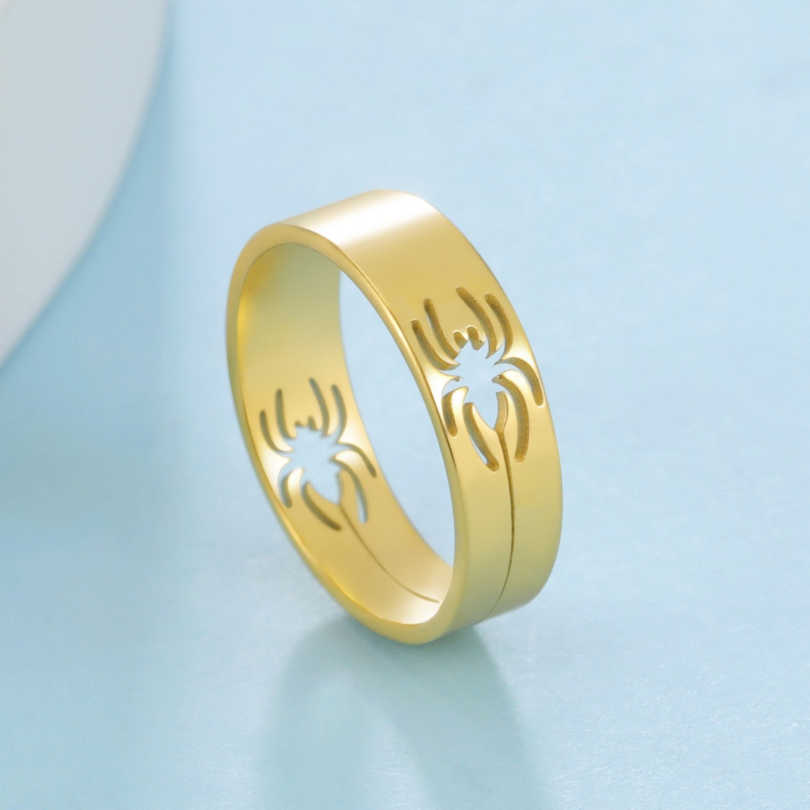 Anillo Hollow Spider de Acero Inoxidable para Hombre y Mujer