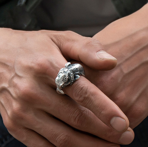 Anillo Abierto de Lagarto Retro para Hombre y Mujer