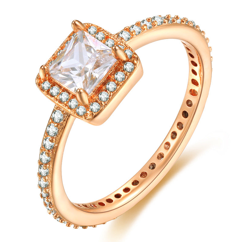 Anillo de Corte Princesa Color Champán