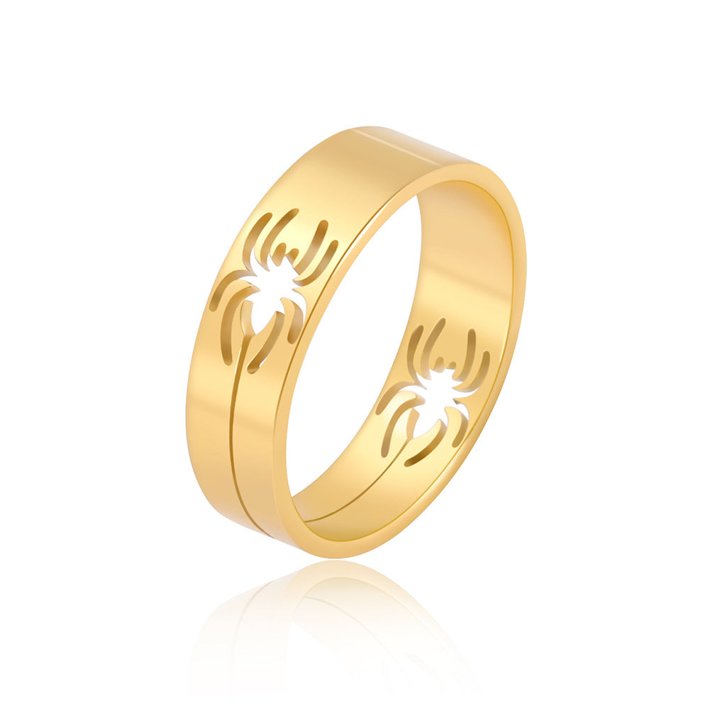 Anillo Hollow Spider de Acero Inoxidable para Hombre y Mujer