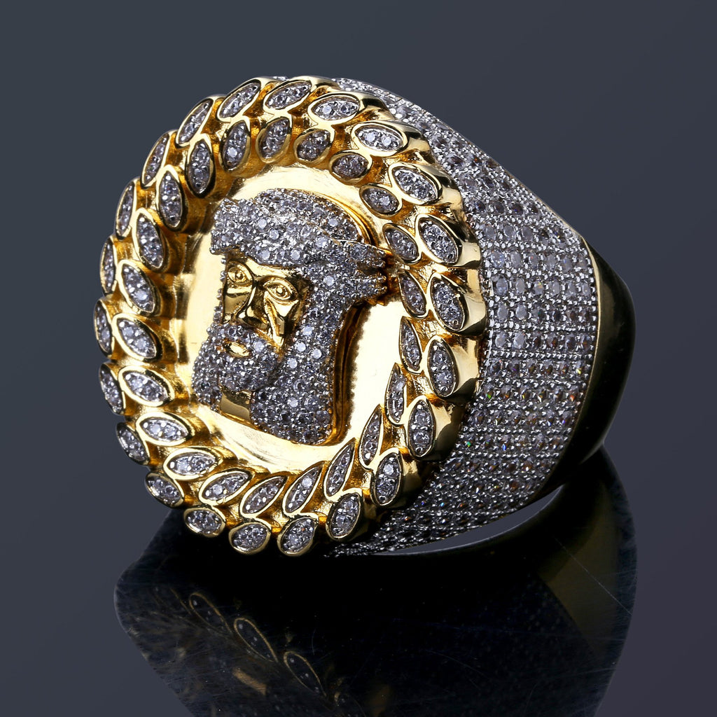 Anillo de Hip-Hop con Incrustaciones de Circonio para Hombres