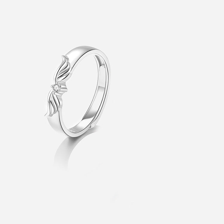 Anillos de Pareja Alas de Ángel en Plata de Ley
