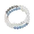 Pulsera Multienvoltura con Cristal Aguamarina y Luz de Luna