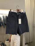 Pantalones Cortos de Mezclilla Sueltos y Casuales de Cinco Puntos para Mujeres