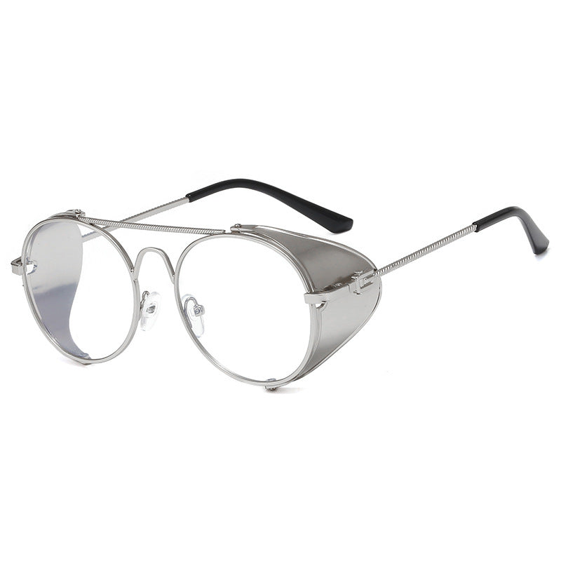 Gafas de Sol Redondas Estilo Steampunk Clásicas para Hombres y Mujeres