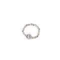 😊 Anillo Elástico de Plata de Ley Carita Sonriente ✨