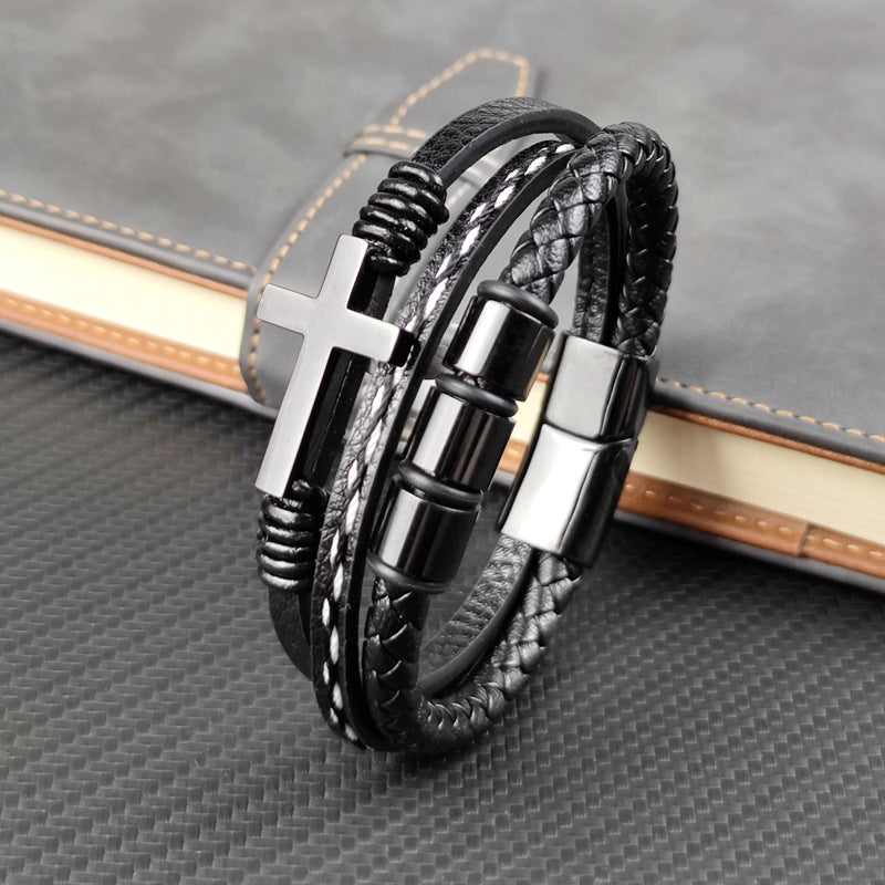 ⛓️ Pulsera Cruz Diseño Punk ✨