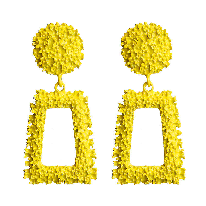 Aretes Metálicos Trapezoidales Exagerados para Mujeres - vista 8, joyería para mujer