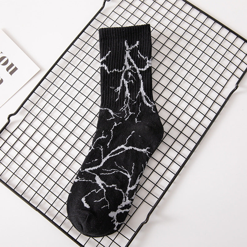 Calcetines para Patineta Estilo Hip-Hop Harajuku Coreano con Rayos