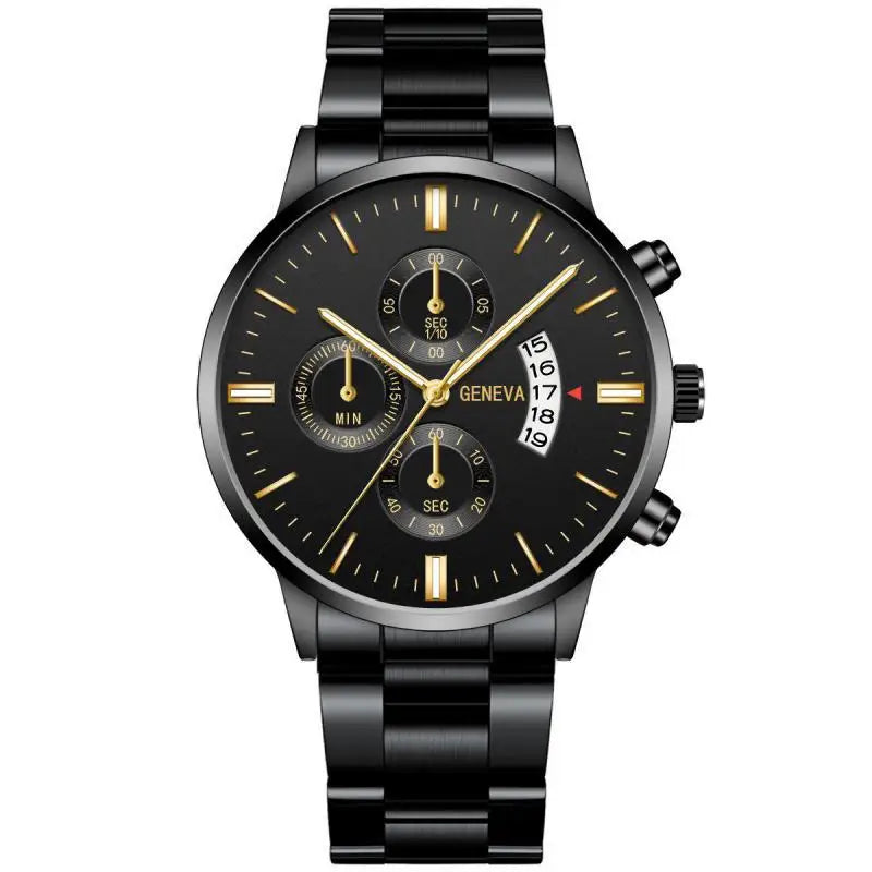 Reloj de Pulsera Clásico SOXY para Hombre – Acero Inoxidable, Calendario Completo