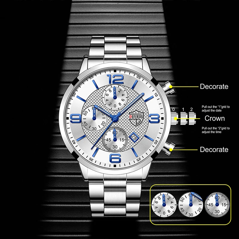 Reloj de Cuarzo DEYROS DS1534 — Estilo Business Clásico
