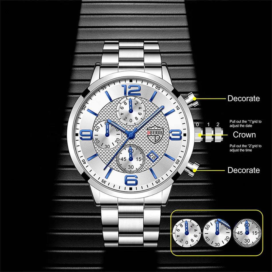 Reloj de Cuarzo DEYROS DS1534 — Estilo Business Clásico