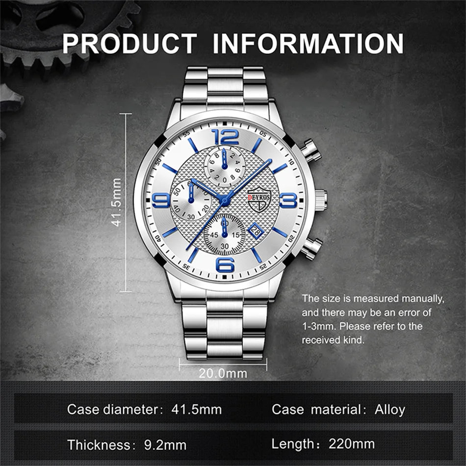 Reloj de Cuarzo DEYROS DS1534 — Estilo Business Clásico