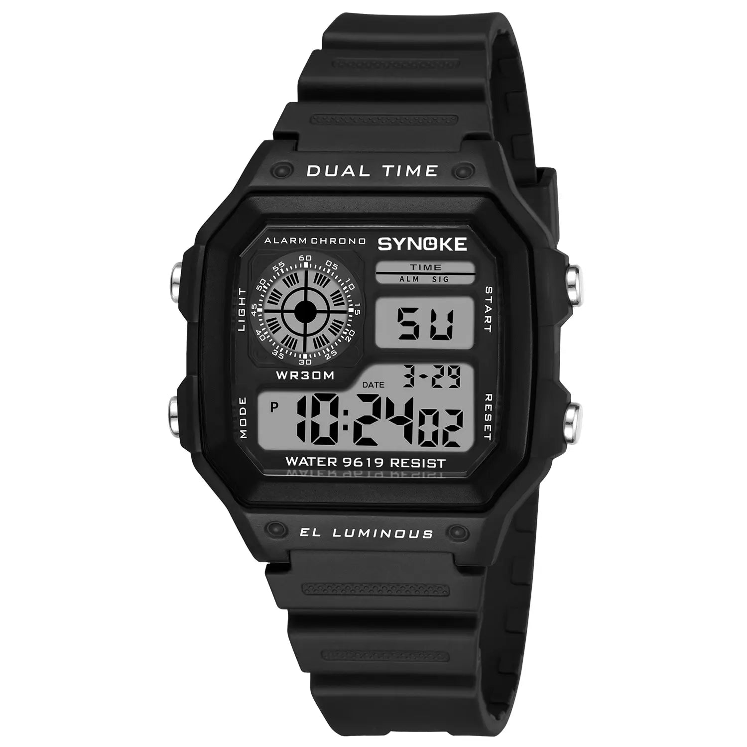 Reloj Digital SYNOKE 9619 — Pantalla Táctil Deportiva
