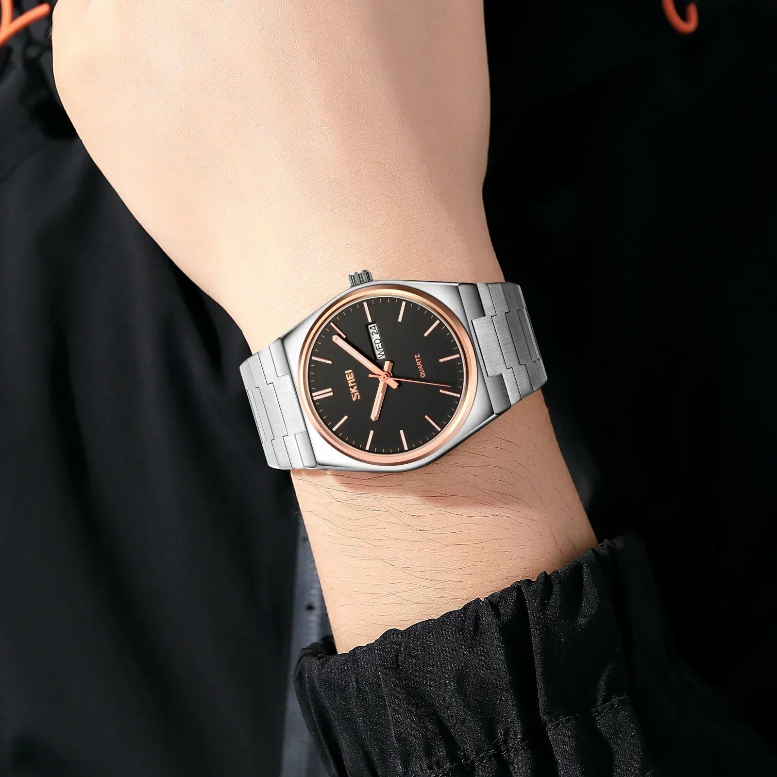 Reloj SKMEI 9288 de Cuarzo con Correa de Acero Inoxidable ⌚✨