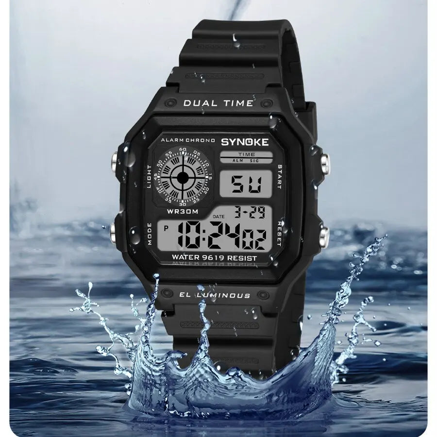 Reloj Digital SYNOKE 9619 — Pantalla Táctil Deportiva
