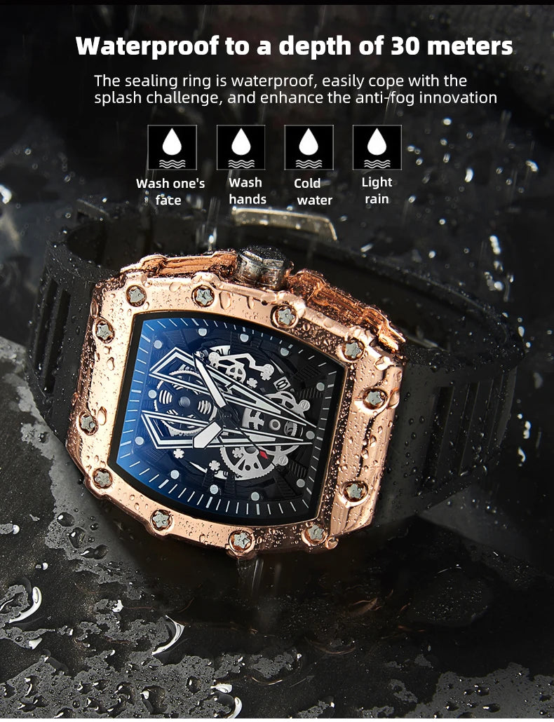 Reloj de Cuarzo WLISTH S6144 — Diseño Tonneau Deportivo