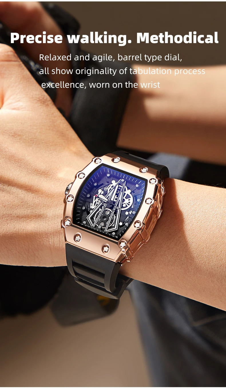 Reloj de Cuarzo WLISTH S6144 — Diseño Tonneau Deportivo