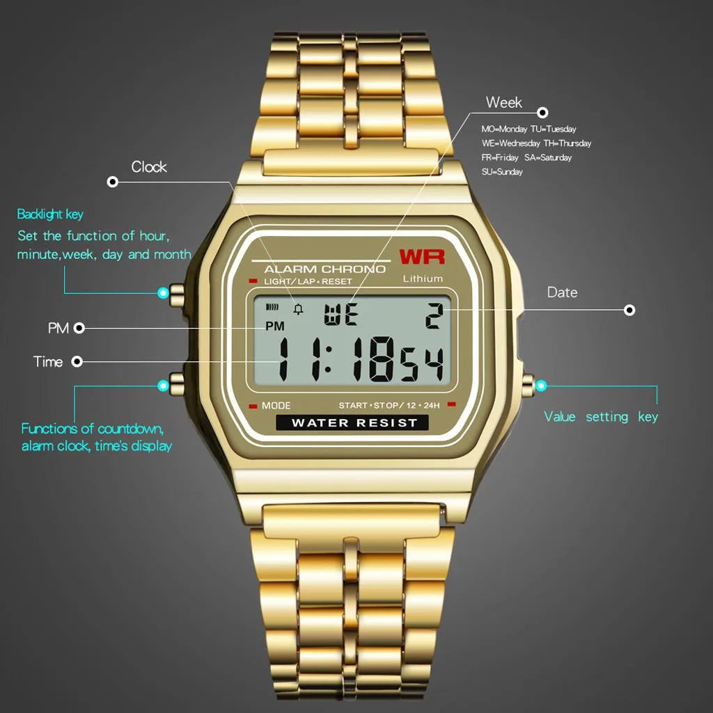 Reloj Digital TINUORA TMC212 — Diseño Rectangular Moderno