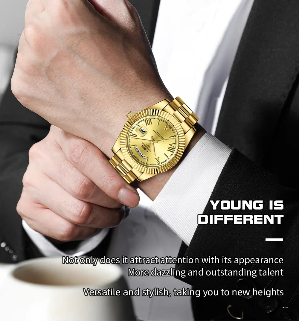 Reloj NIBOSI de Cuarzo con Correa de Acero Inoxidable ⌚✨