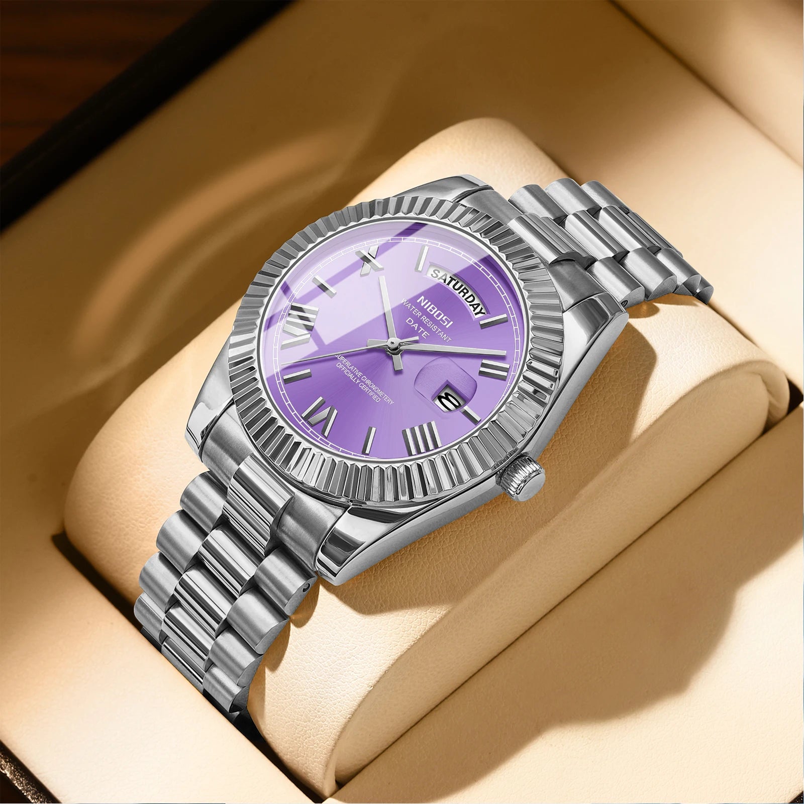 Reloj NIBOSI de Cuarzo con Correa de Acero Inoxidable ⌚✨