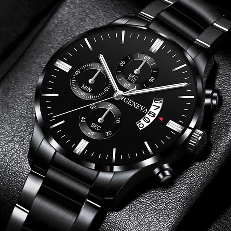 Reloj de Pulsera Clásico SOXY para Hombre – Acero Inoxidable, Calendario Completo