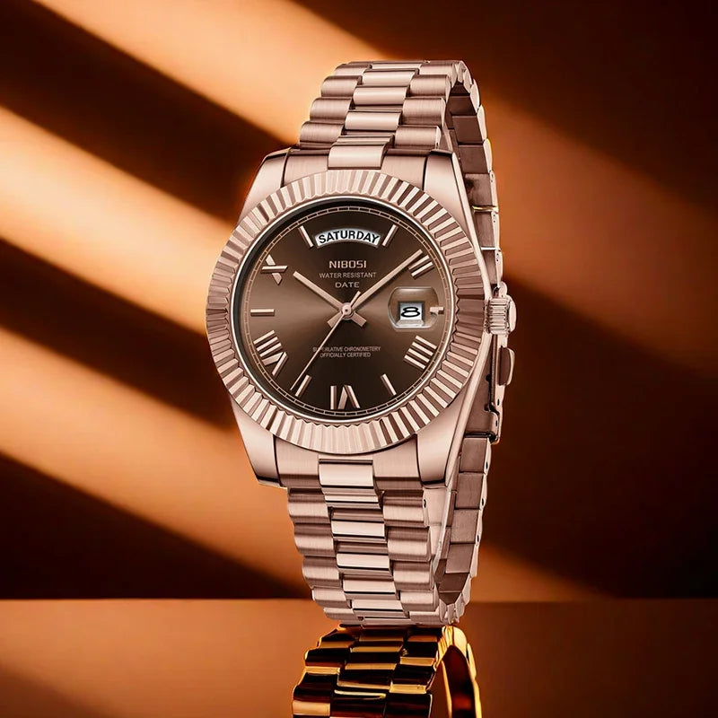 Reloj NIBOSI de Cuarzo con Correa de Acero Inoxidable ⌚✨