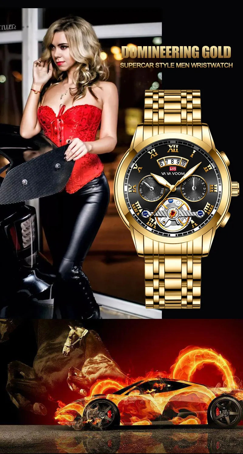 Reloj de Cuarzo VA VA VOOM — Estilo Deportivo Elegante