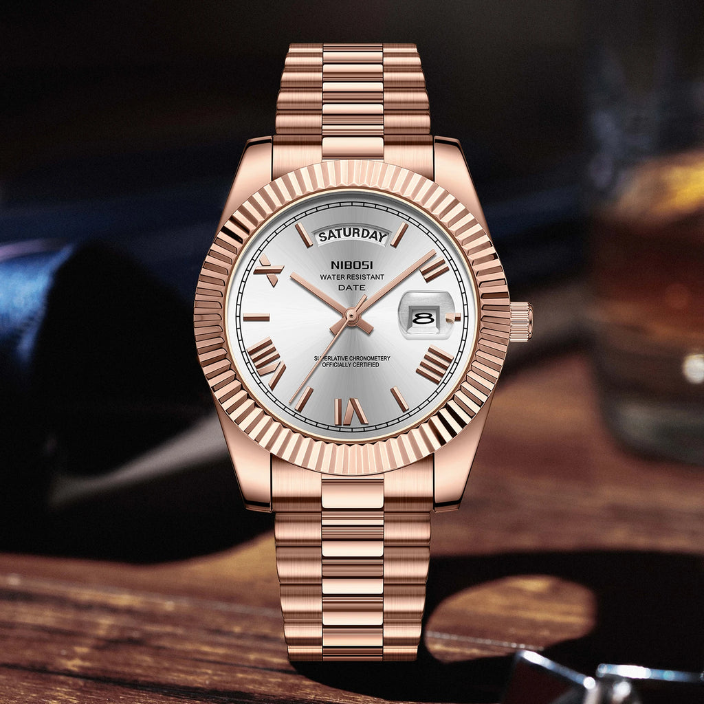Reloj NIBOSI de Cuarzo con Correa de Acero Inoxidable ⌚✨