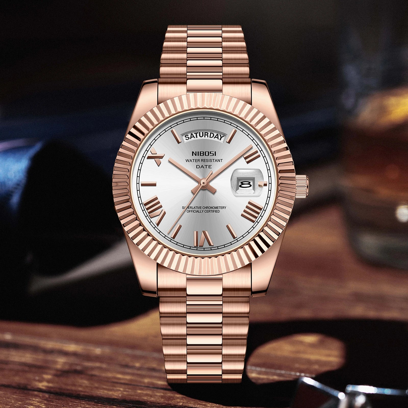 Reloj NIBOSI de Cuarzo con Correa de Acero Inoxidable ⌚✨