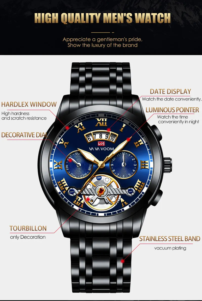 Reloj de Cuarzo VA VA VOOM — Estilo Deportivo Elegante