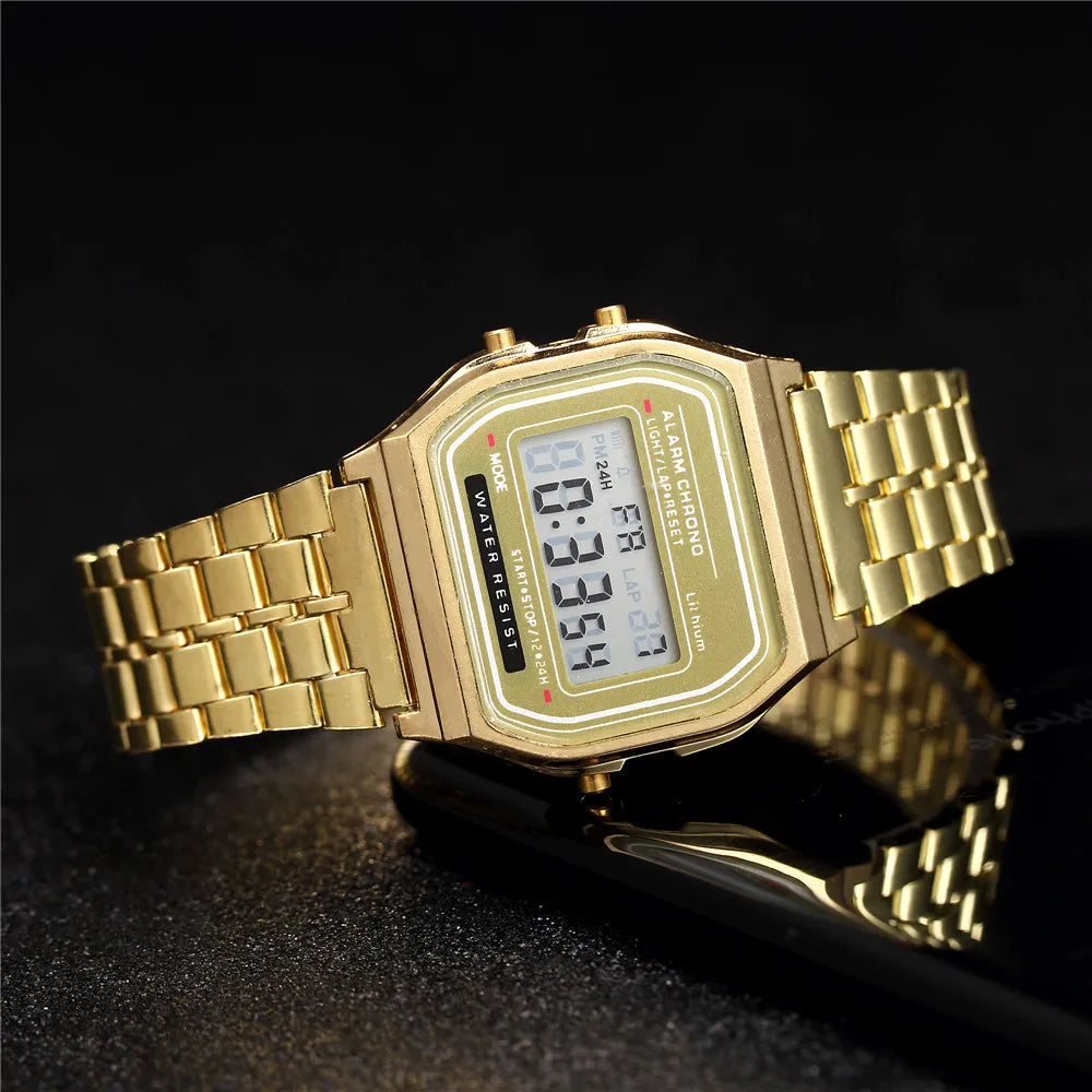 Reloj Digital LED WoMaGe — Diseño Rectangular Moderno