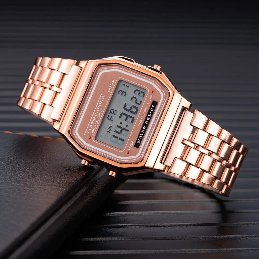 Reloj Digital LED WoMaGe — Diseño Rectangular Moderno
