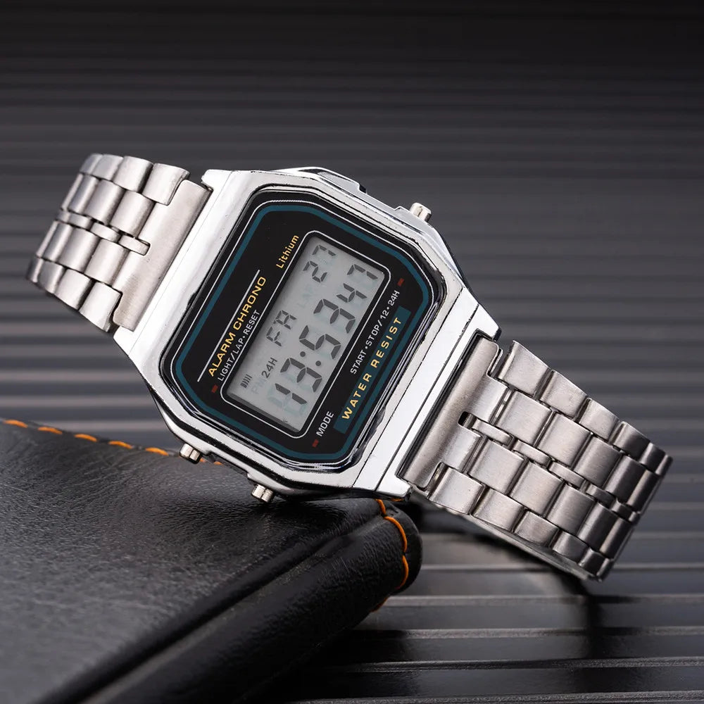 Reloj Digital LED WoMaGe — Diseño Rectangular Moderno